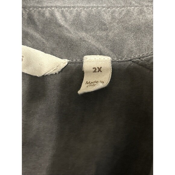 Plus Size Long Wide Leg Jumpsuit 2X Elastic Waist Sleeveless Soft Surroundings - Picture 11 of 13